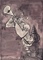 Pinsel, Tusche, rötlich, laviert auf Zeichenpapier, 41,5 x 29,5 cm